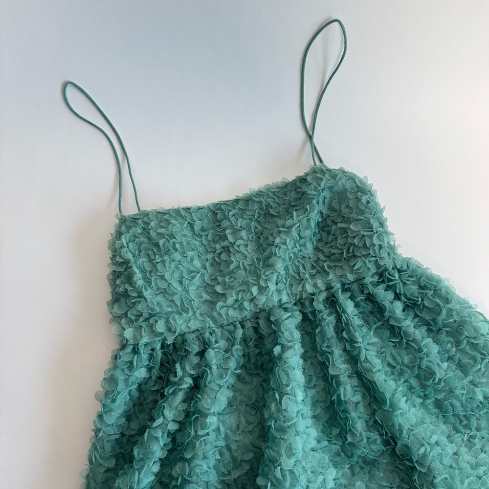 Elegant Teal Floral Dress